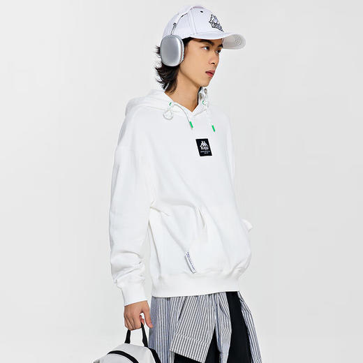 针织套头帽衫2024新款男运动卫衣刺绣休闲长袖K0E12MT71 商品图3