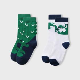 男童透气舒爽中袜两双装袜子新款安奈儿童装实体店同款JB417582