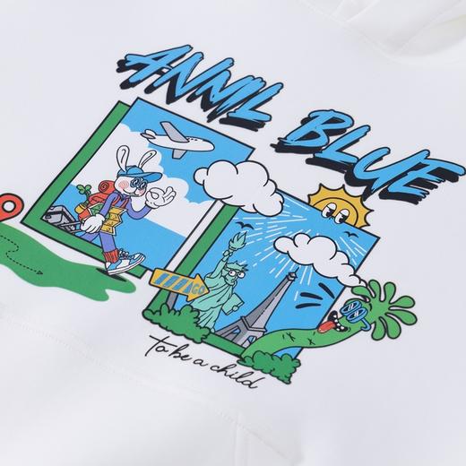 男童简约带帽长袖卫衣BLUE新款安奈儿童装实体店同款AB411663 商品图3