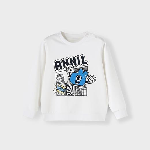 男童趣味涂鸦圆领长袖卫衣新款安奈儿童装实体店同款XB411583 商品图1