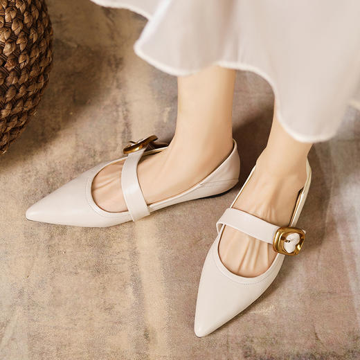 法式优雅，玛丽珍真皮尖头两穿单鞋MQ-A10-72 商品图11