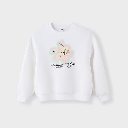 女童简约宽松长袖卫衣BLUE新款安奈儿童装实体店同款AG411659 商品图1