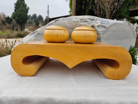 古典本榧独木棋墩+本榧罐+精品老云子