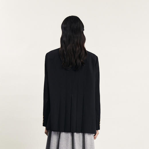 谜底西装外套女2024春季新款通勤风职场宽松中长款西服241MW0164 商品图2