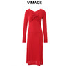 VIMAGE纬漫纪春季新款时尚慵懒风舒适性感连衣裙V2177703 商品缩略图5