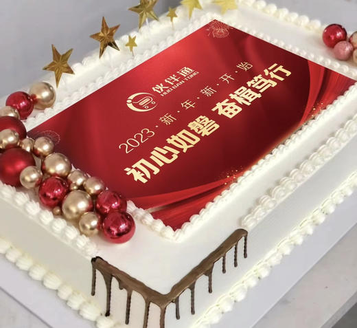 庆典｜方形定制大蛋糕（聚餐、年会、周年庆、节日等图案定制） 商品图12