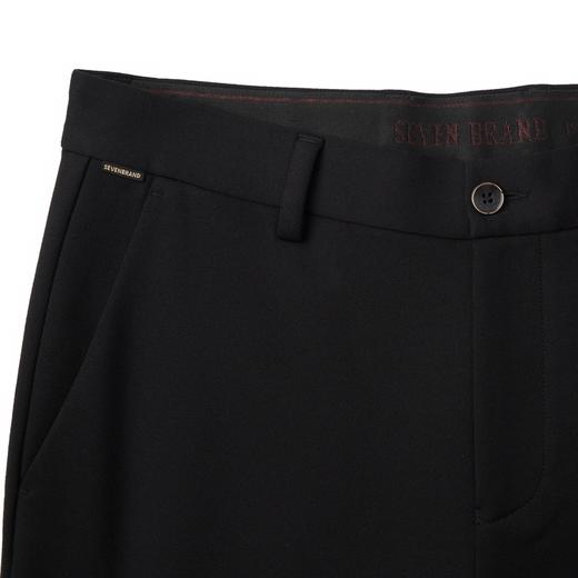 柒牌男装休闲裤男2024秋冬新款商务通勤黑色百搭中青年直筒长裤子	127H70440 商品图2