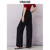 VIMAGE纬漫纪夏季新款百搭显高显瘦直筒裤休闲裤女裤V2105708 商品缩略图4