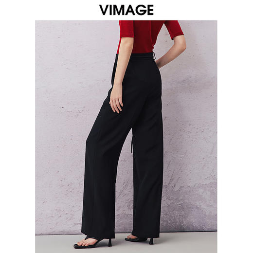VIMAGE纬漫纪夏季新款百搭显高显瘦直筒裤休闲裤女裤V2105708 商品图4
