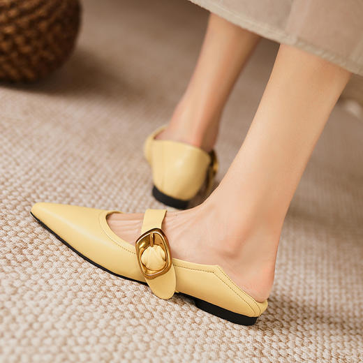 法式优雅，玛丽珍真皮尖头两穿单鞋MQ-A10-72 商品图3