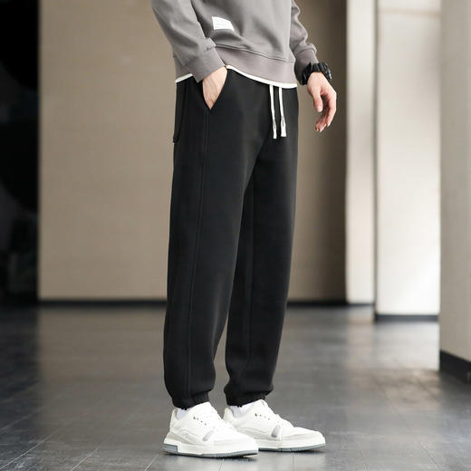 罗蒙秋冬男裤双面纳米绒防风裤子男裤加绒休闲裤男保暖男士休闲裤 商品图6