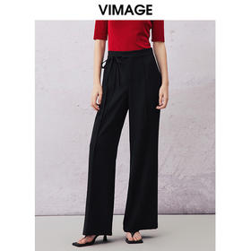 VIMAGE纬漫纪2024夏季新款百搭显高显瘦直筒裤休闲裤女裤V2105708