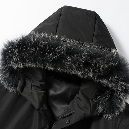 5ZYRA88728【90白鸭绒】林志颖同款狐狸大毛领羽绒服男中长款连帽男士羽绒服男外套 商品图3