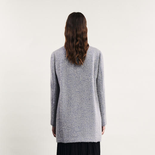 谜底毛呢大衣女2024春新款通勤风时尚西装领单排扣外套241MD0104 商品图2