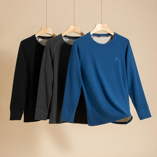 【套装】柒牌保暖套装男士保暖内衣打底衣透气羊毛蚕丝抑菌热力绒秋衣秋裤	125F70090 商品图2