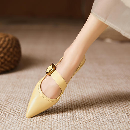 法式优雅，玛丽珍真皮尖头两穿单鞋MQ-A10-72 商品图1