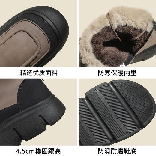 品质好货 | Safiya/索菲娅2023冬季加绒加厚兔毛一体系带雪地靴棉靴 SF3411A710 商品图1