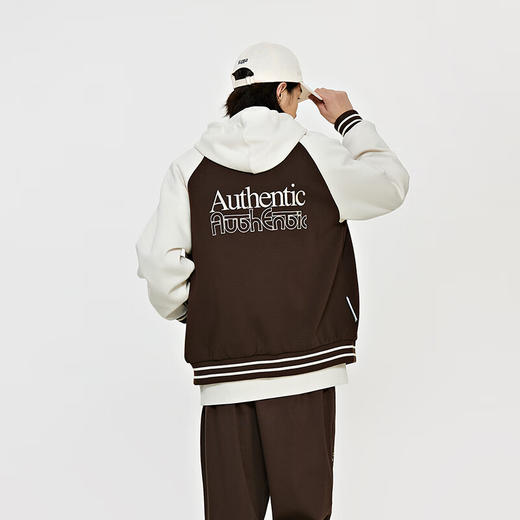 针织开衫2024男翻领运动卫衣休闲撞色长袖外套K0E12WK72 商品图3