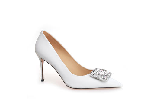 豪麟名鞋奥莱迪嘉女鞋皮鞋珠光胎牛皮革DJYYA41WP010白色  原价1960元 商品图0