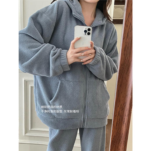 裁缝学苑AS166雪粒绒睡衣纸样女装长袖加绒套装拉链家居服样板 商品图3