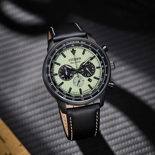 西铁城日本官方正品新FF系列飞行军皮带光动能男表CA4505-21X 商品图5