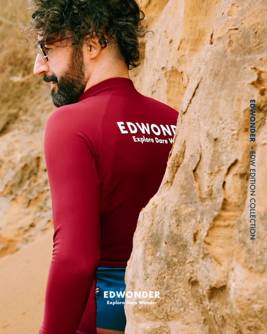 EdW超轻(男)抓绒长袖车衣-橡木紅褐Jersey 商品图3