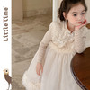 littletime女童钉珠中式纱裙新年高端礼服蓬蓬网纱裙子白色连衣裙 商品缩略图4