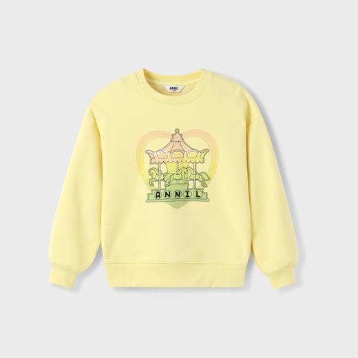 女童舒弹简约圆领长袖卫衣春季新款安奈儿童装实体店同款AG411542 商品图1