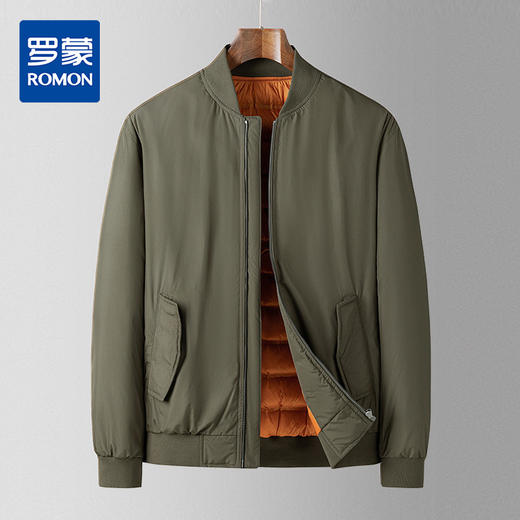 19YZJT03【防风防水】罗蒙男士羽绒服外套男飞行夹克男羽绒服男短款保暖棒球服 商品图0