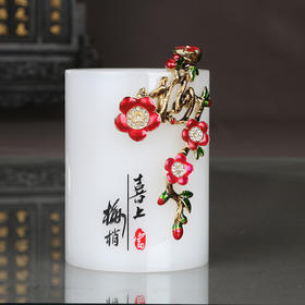 喜上眉梢直笔筒