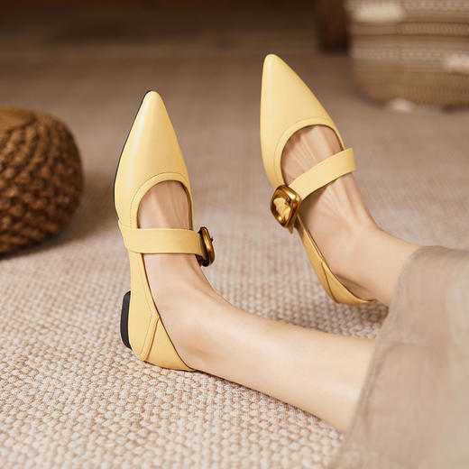 法式优雅，玛丽珍真皮尖头两穿单鞋MQ-A10-72 商品图4