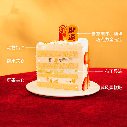【暴富】2024暴富蛋糕，请收下发财、开心、好运，祝新的一年财源滚滚！(北京幸福西饼) 商品图2