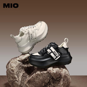 MIO米奥春季系带高跟时尚休闲鞋面包鞋酷飒通勤运动女鞋M241561815