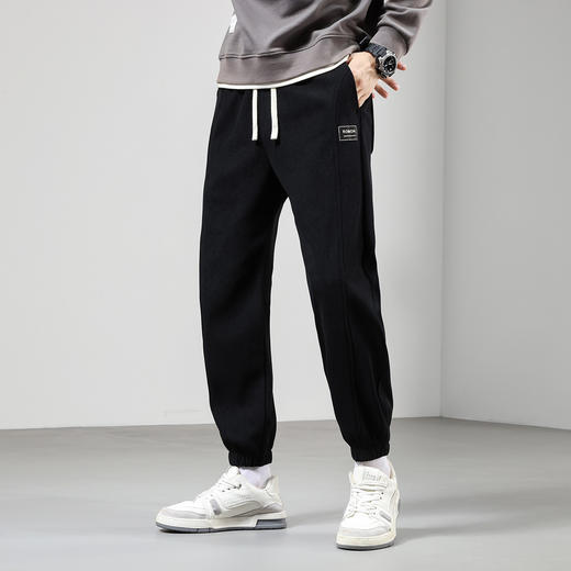 【灯芯绒】罗蒙秋冬季男装富贵条休闲裤男裤时尚拼接裤子男士休闲裤长裤男卫裤男 商品图2