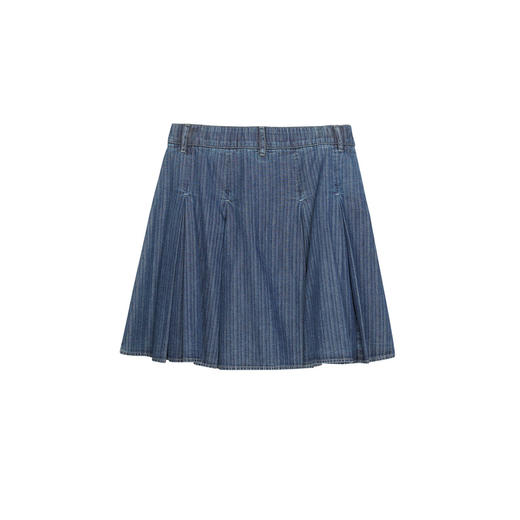 谜底牛仔半身裙2024春季新款复古学院风百搭短裙伞裙女241MB0016 商品图4