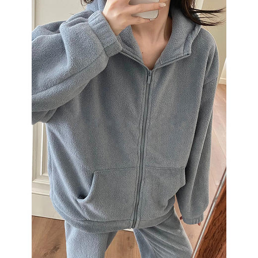 裁缝学苑AS166雪粒绒睡衣纸样女装长袖加绒套装拉链家居服样板 商品图2