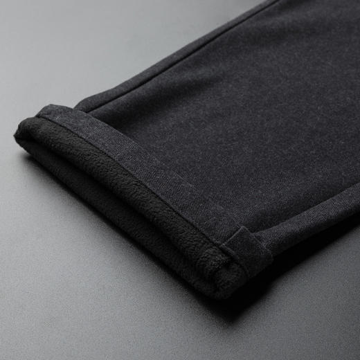 101Z1314R【加绒加厚 弹力磨毛】罗蒙秋冬加厚保暖休闲裤男纯色简约商务通勤男士休闲裤 商品图8