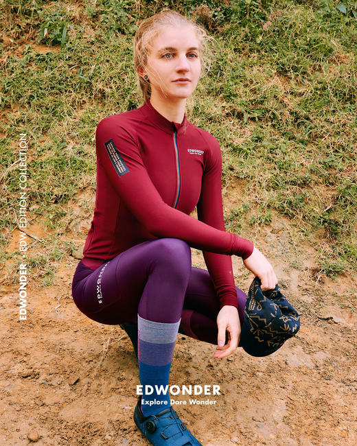 EdW超轻(女)抓绒长袖车衣-橡木紅褐Jersey 商品图2