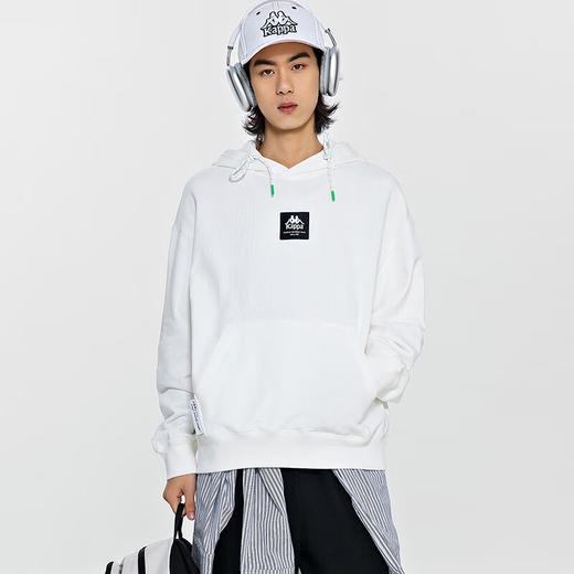 针织套头帽衫2024新款男运动卫衣刺绣休闲长袖K0E12MT71 商品图0