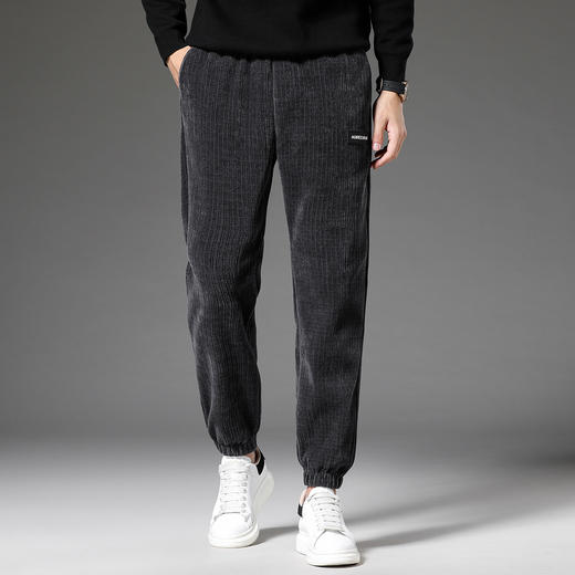 【加绒加厚】罗蒙秋冬灯芯绒加厚保暖男束脚裤长裤子男士休闲裤男卫裤 商品图2