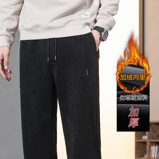 【加绒灯芯绒】罗蒙秋冬男装保暖加绒直筒休闲裤男裤舒适男士休闲裤加绒裤子男 商品图1