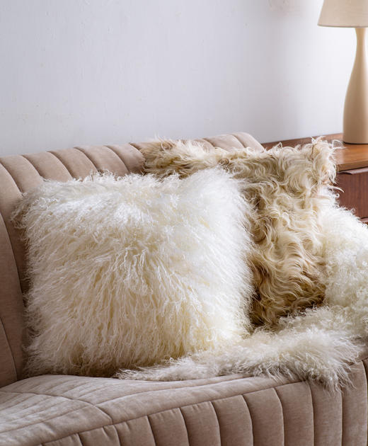 伽罗 JALO 羊皮靠枕靠垫 商品图0