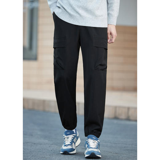 gxgjeans男装休闲裤冬季口袋工装裤宽松潮牌束脚裤子 商品图1