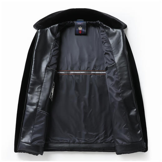 【圈】【新款DB】大依优型大码水貂绒加绒外套翻领夹克加肥加大肥佬休闲上衣男士胖子商务 商品图1