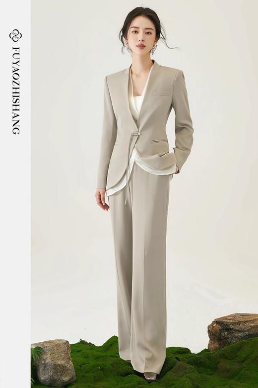 扶摇 新中式西装套装女气场强大女装秋冬新款中国风盘扣外套 商品图4