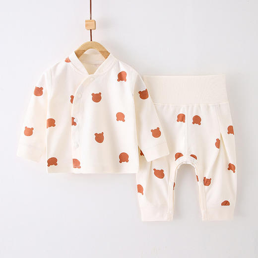 【无骨裸穿婴儿家居服套装】秋季新款儿童内衣套装纯棉偏扣宝宝秋衣秋裤男高腰护肚女打底睡衣 商品图6