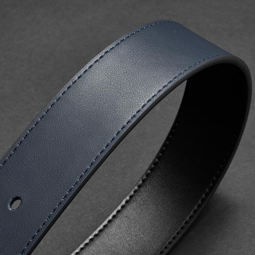 柒牌男装配饰针扣皮带2024新款商务休闲年轻人百搭黑色西装裤腰带	126P70130 商品图2