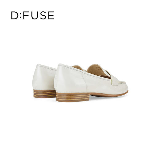 Dfuse迪芙斯2024春季新款质感压纹漆皮平底通勤乐福鞋DF41112031 商品图2