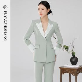 扶摇 秋冬西装套装女轻奢新中式国风元素御姐职业西服两件套