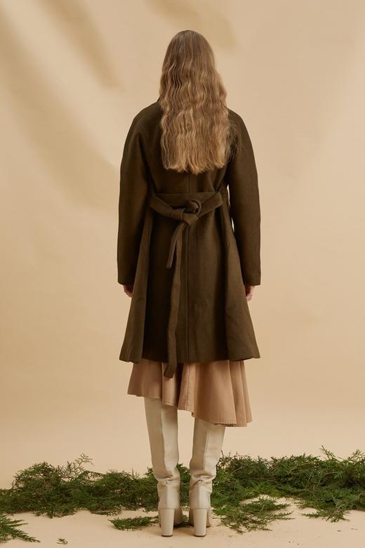 DAMO WANG/王大墨 收腰A摆毛呢大衣 14075 商品图2